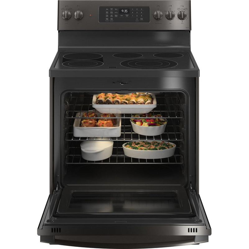 GE Profile 30-inch Freestanding Electric Range with True European Convection Technology PB935BPTS IMAGE 3