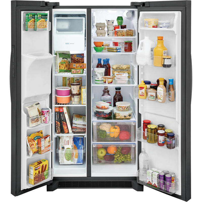 Frigidaire 36-inch, 25.6 cu.ft. Freestanding Side-by-Side Refrigerator with Ice and Water Dispensing System FRSS2623AD IMAGE 3