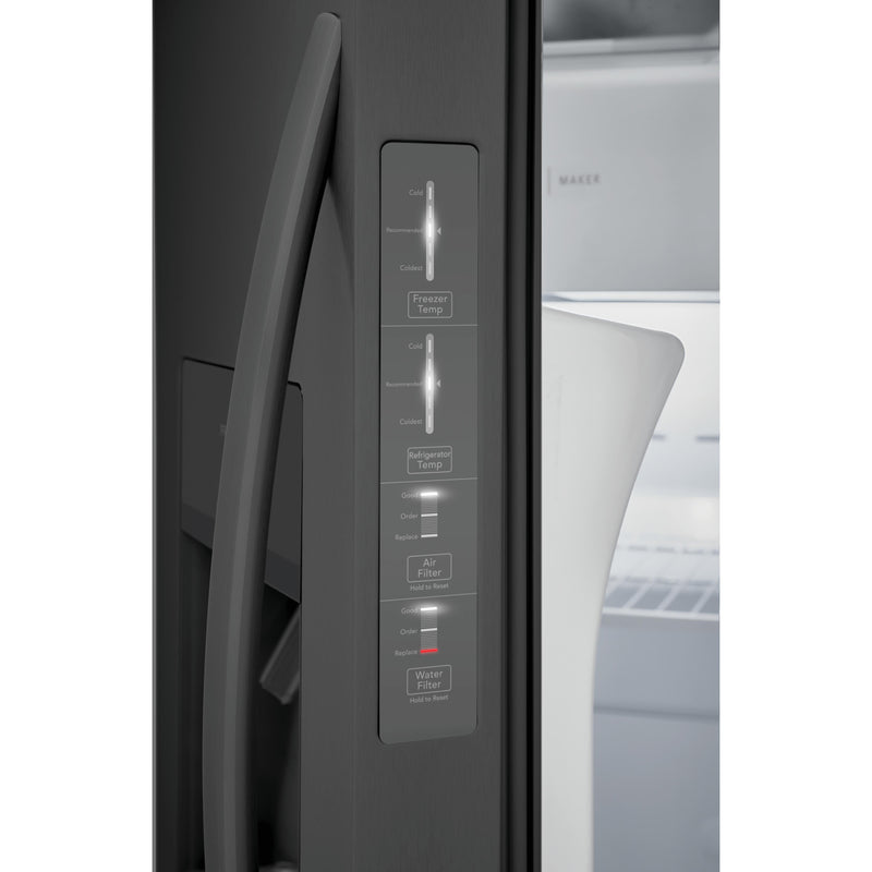 Frigidaire 36-inch, 25.6 cu.ft. Freestanding Side-by-Side Refrigerator with Ice and Water Dispensing System FRSS2623AD IMAGE 8