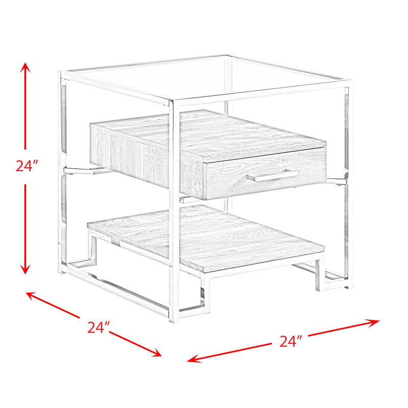 Elements International Matrix End Table CTMX100ET IMAGE 11