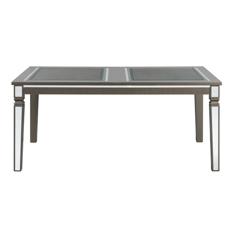 Elements International Dining Table with Glass Top DFH150DTML IMAGE 2