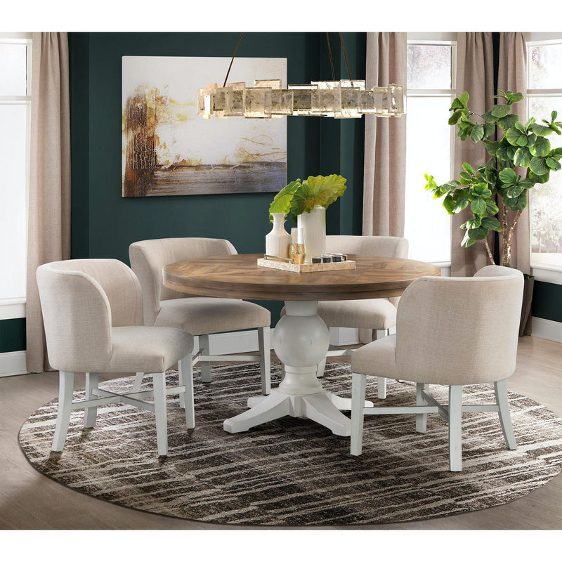 Elements International Round Park Creek Dining Table with Pedestal Base DPK100RDTB IMAGE 3