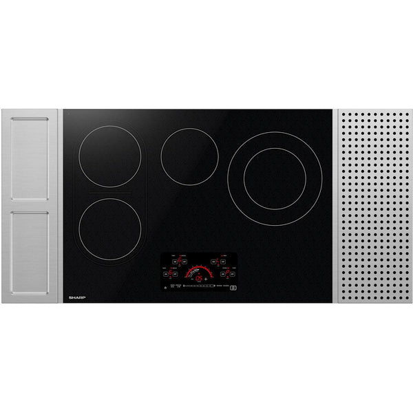 Sharp 30-inch Drop-In Electric Cooktop with Side Accessories SCR3042FB IMAGE 1