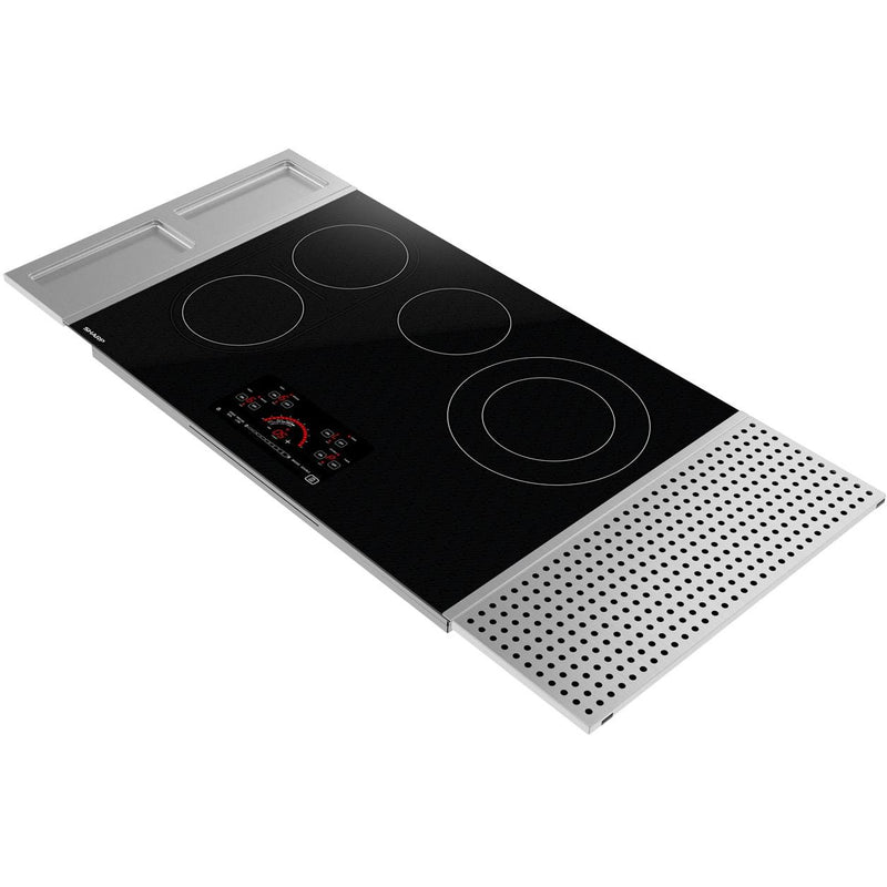 Sharp 30-inch Drop-In Electric Cooktop with Side Accessories SCR3042FB IMAGE 4