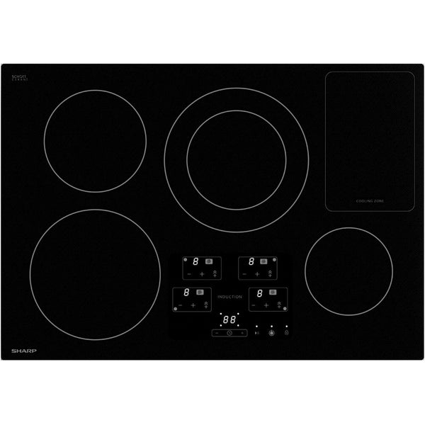 Sharp 30-inch Built-In Electric Cooktop with Induction SDH3042DB IMAGE 1