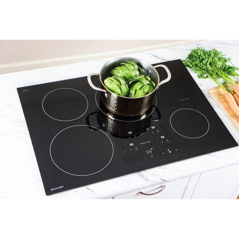 Sharp 30-inch Built-In Electric Cooktop with Induction SDH3042DB IMAGE 9