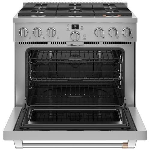 Café 36-inch Freestanding Dual-Fuel Range with 6 Burners C2Y366P2TS1 IMAGE 2