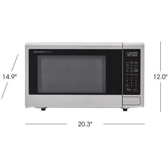 Sharp 20.3-inch, 1.1 cu. ft. Countertop Microwave Oven with Hands-Free Cooking with 30 Alexa Voice Commands SMC1139FS IMAGE 5