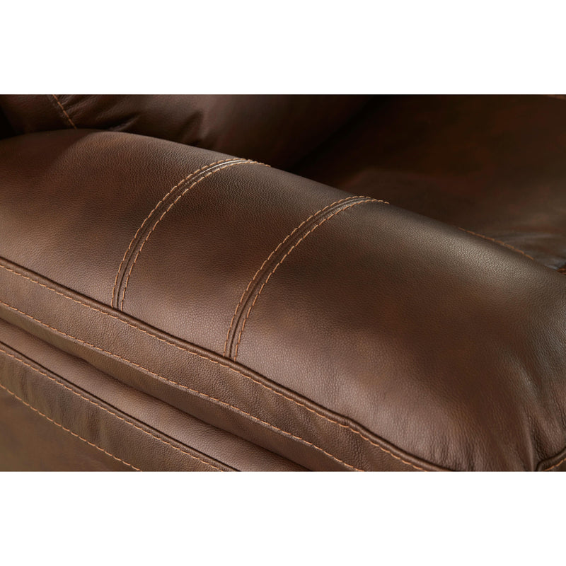 Signature Design by Ashley Edmar Power Reclining Leather Match Loveseat U6480518 IMAGE 7