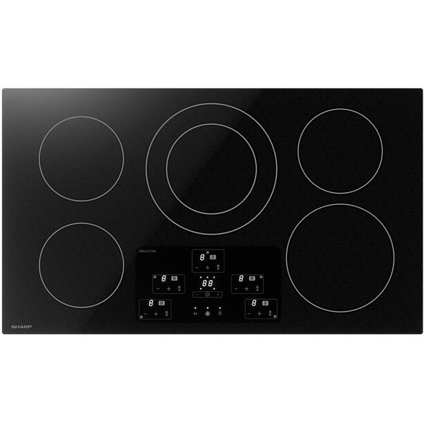 Sharp 36-inch Built-In Electric Cooktop with Induction SDH3652DB IMAGE 1