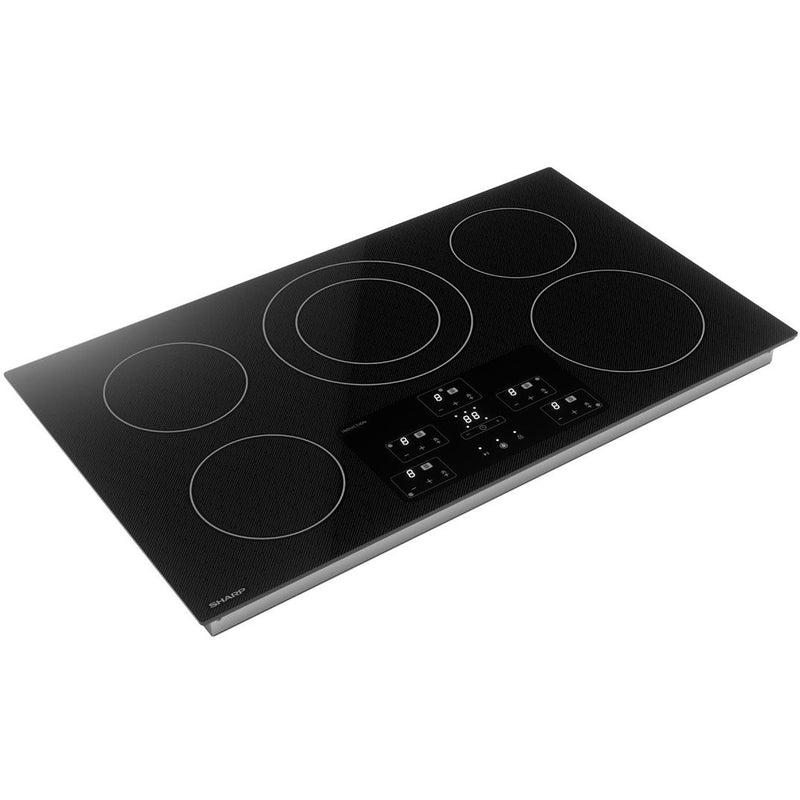 Sharp 36-inch Built-In Electric Cooktop with Induction SDH3652DB IMAGE 3