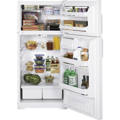 Hotpoint 28-inch, 16.6 cu. ft. Top Freezer Refrigerator HTH17CBTWW IMAGE 1