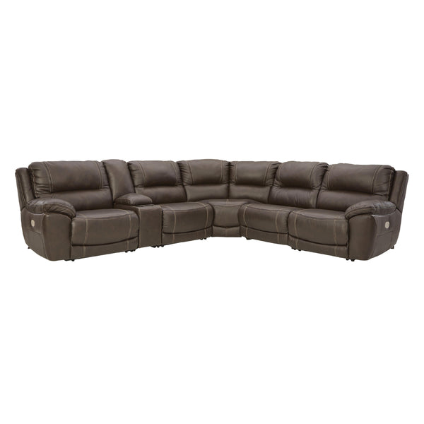 Signature Design by Ashley Dunleith Power Reclining Leather Match 6 pc Sectional U7160458/U7160457/U7160431/U7160477/U7160446/U7160462 IMAGE 1