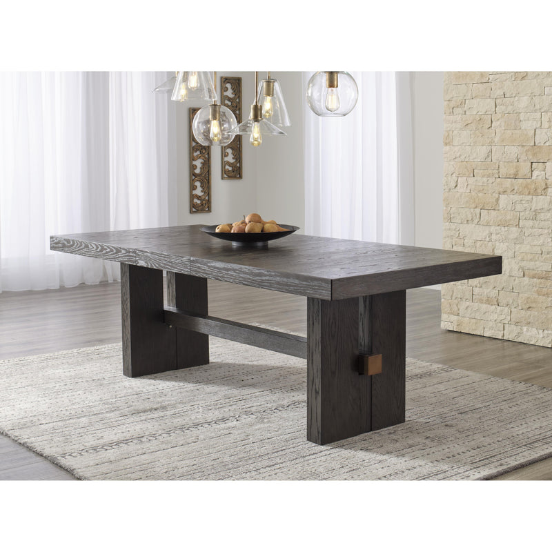 Signature Design by Ashley Burkhaus Dining Table with Trestle Base D984-45 IMAGE 6