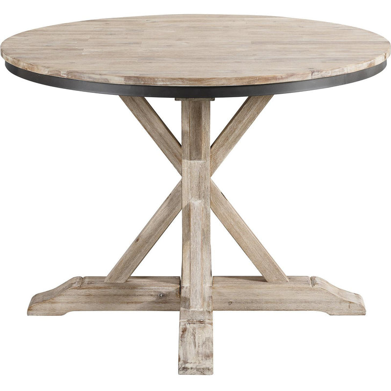 Elements International Round Callista Dining Table with Pedestal Base LCL100RT IMAGE 2