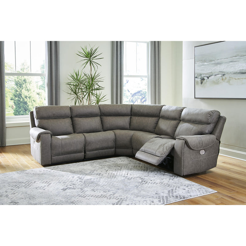 Signature Design by Ashley Starbot Power Reclining Leather Look 5 pc Sectional 2350158/2350131/2350177/2350146/2350162 IMAGE 4