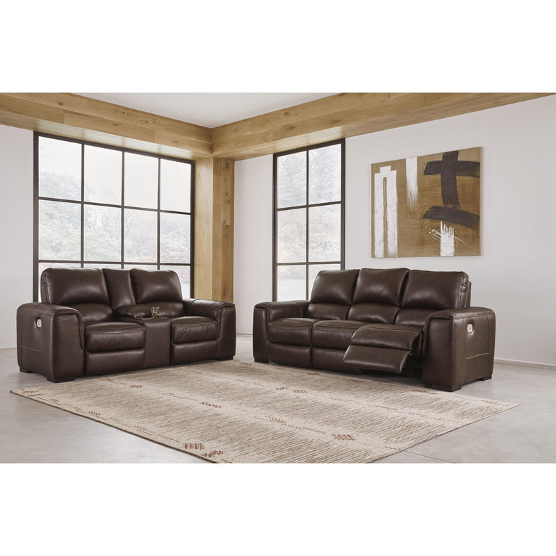 Signature Design by Ashley Alessandro Power Reclining Leather Match Loveseat U2550218 IMAGE 11