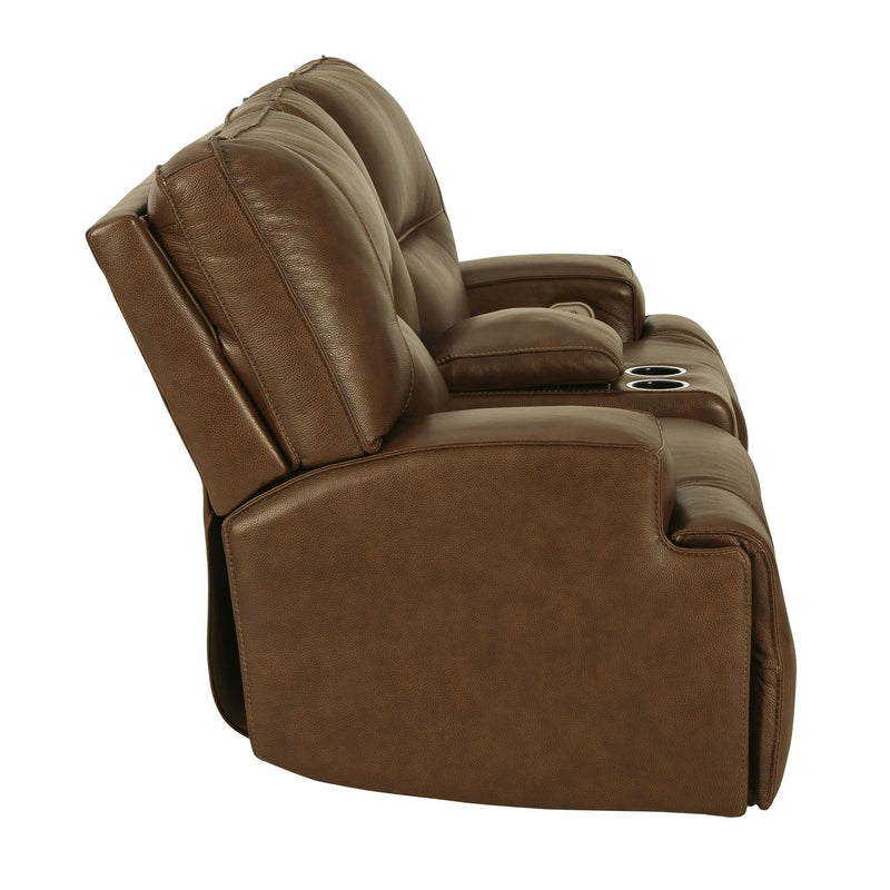 Signature Design by Ashley Francesca Power Reclining Leather Match Loveseat U2570518 IMAGE 4