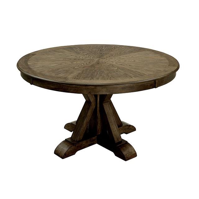 Furniture of America Round Julia Dining Table with Pedestal Base CM3014RT IMAGE 5