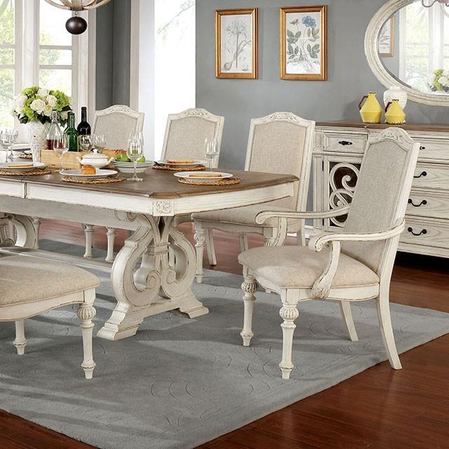 Furniture of America Arcadia Dining Table CM3150WH-T-TABLE IMAGE 1