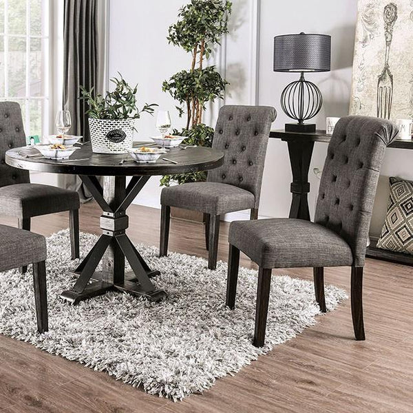 Furniture of America Round Alfred Dining Table CM3735RT IMAGE 1