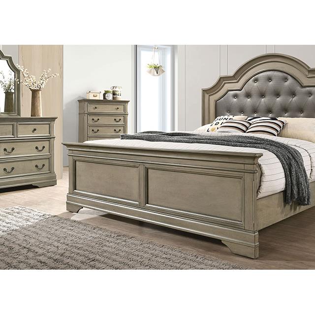 Furniture of America Lasthenia King Upholstered Panel Bed CM7181EK-BED IMAGE 3