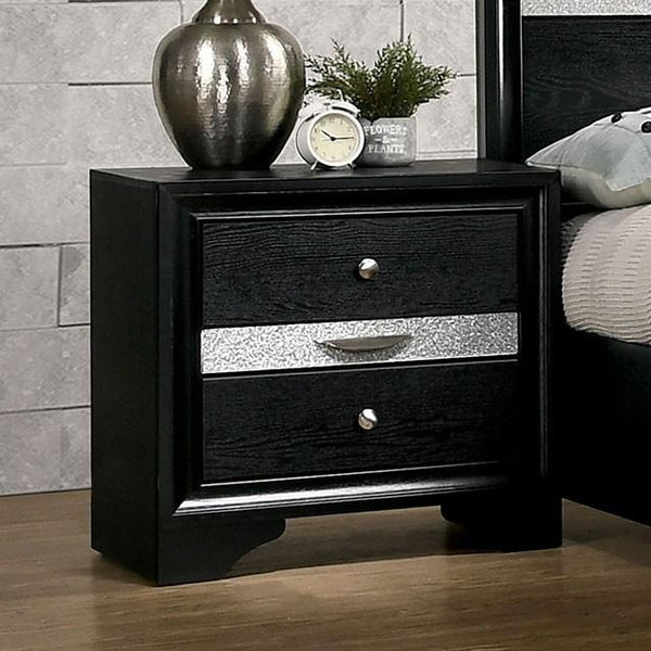 Furniture of America Chrissy 3-Drawer Nightstand CM7552BK-N IMAGE 1