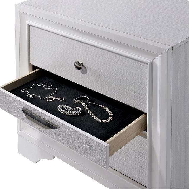 Furniture of America Chrissy 3-Drawer Nightstand CM7552N IMAGE 2