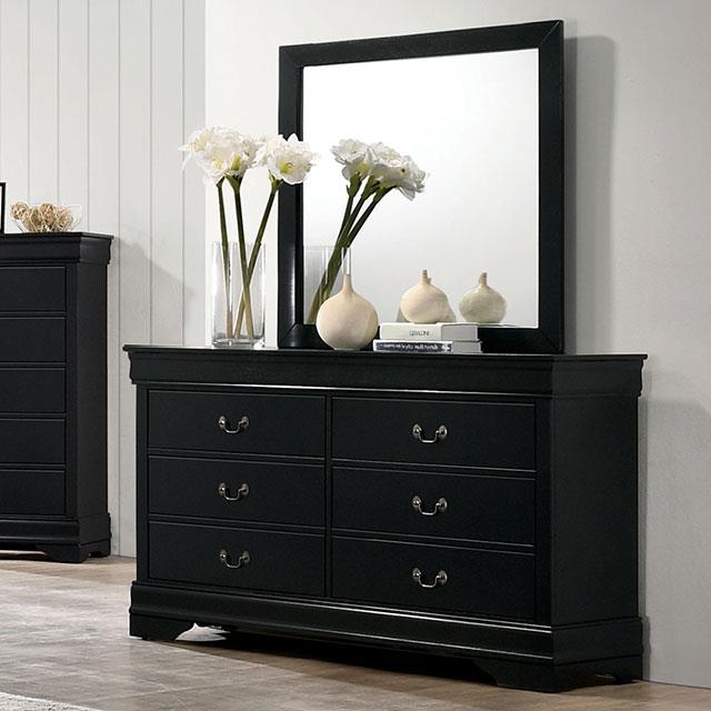 Furniture of America Louis Philippe 6-Drawer Dresser CM7966BK-D IMAGE 1