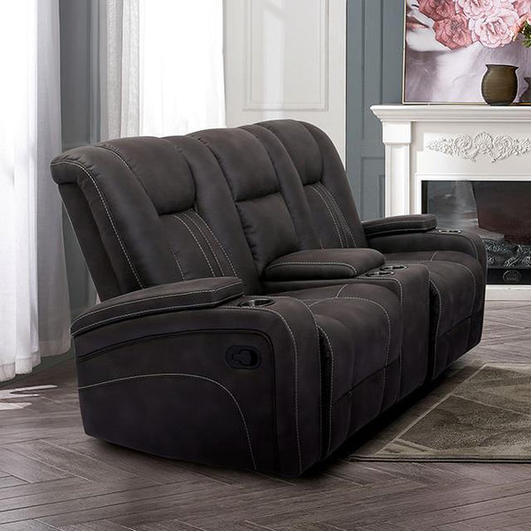 Furniture of America Amirah Reclining Fabric Loveseat CM9903-LV IMAGE 1