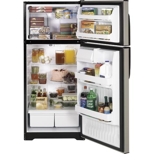 Hotpoint 28-inch, 16.6 cu. ft. Top Freezer Refrigerator HTJ17CBTSA IMAGE 2