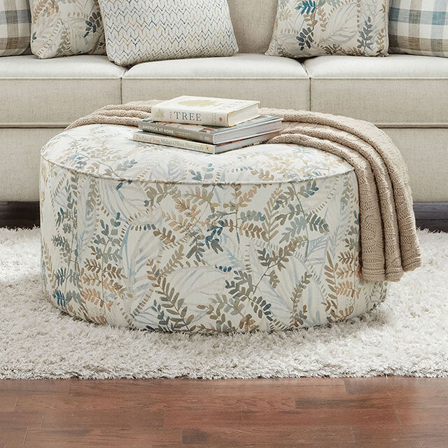 Furniture of America Cadigan Fabric Ottoman SM8191-OT IMAGE 1