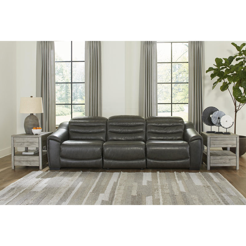 Signature Design by Ashley Center Line Power Reclining Leather Look 3 pc Sectional U6340458/U6340446/U6340462 IMAGE 2