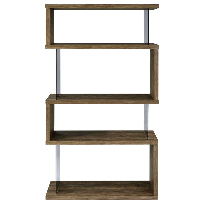 Coaster Furniture Emelle 802339 4-shelf Bookcase with Glass Panels IMAGE 3