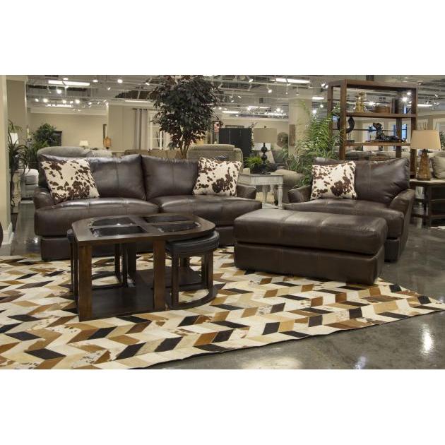 Jackson Furniture Pavia Stationary Leather Match Sofa 5482-03 1268-09/3068-09 IMAGE 3