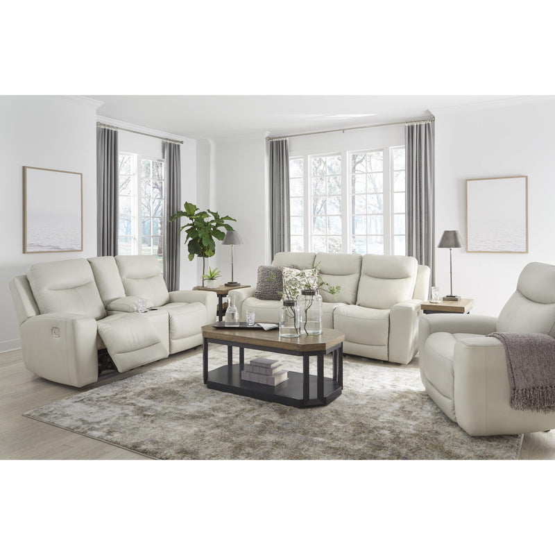 Signature Design by Ashley Mindanao Power Reclining Leather Match Sofa U5950515 IMAGE 12