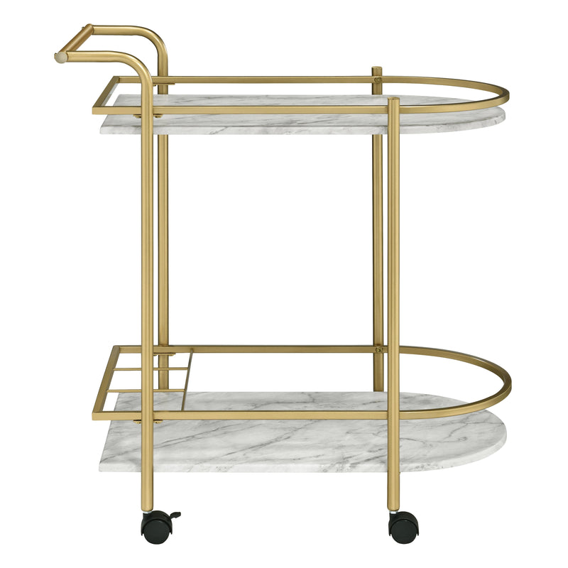 Coaster Furniture Desiree 181377 Rack Bar Cart with Casters - Gold IMAGE 4