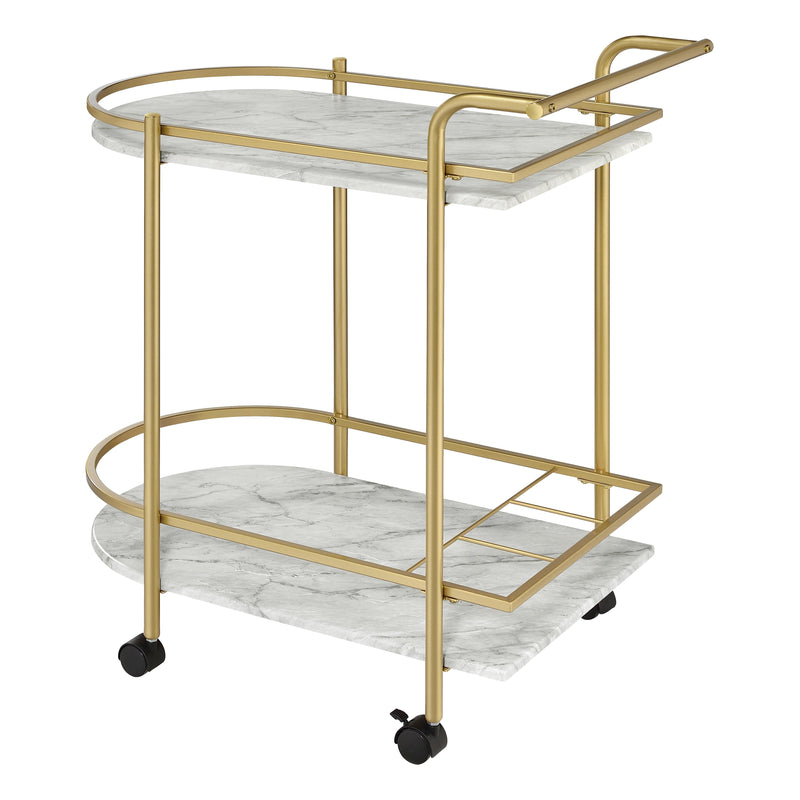 Coaster Furniture Desiree 181377 Rack Bar Cart with Casters - Gold IMAGE 5