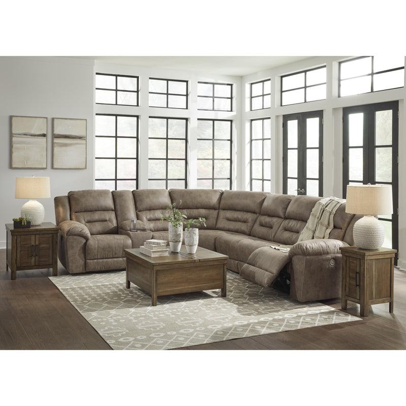 Signature Design by Ashley Ravenel Power Reclining Leather Look 4 pc Sectional 8310601/8310677/8310646/8310675 IMAGE 4