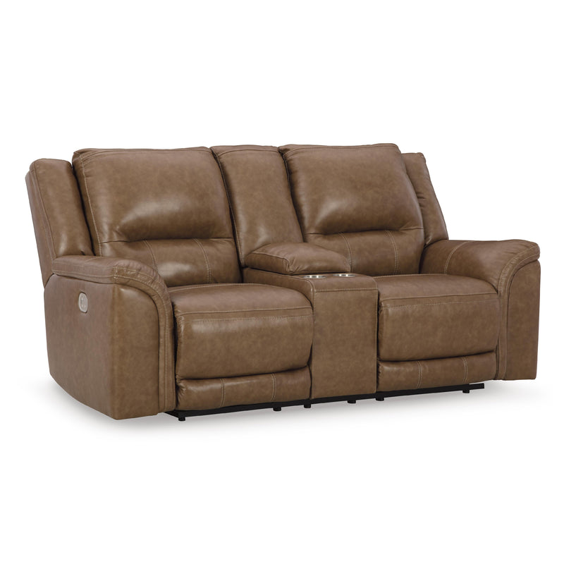 Signature Design by Ashley Trasimeno Power Reclining Leather Match Loveseat U8281518 IMAGE 1