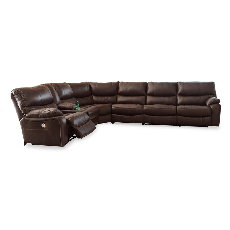 Signature Design by Ashley Family Circle Power Reclining Leather Look 4 pc Sectional U8290201/U8290277/U8290246/U8290275 IMAGE 1