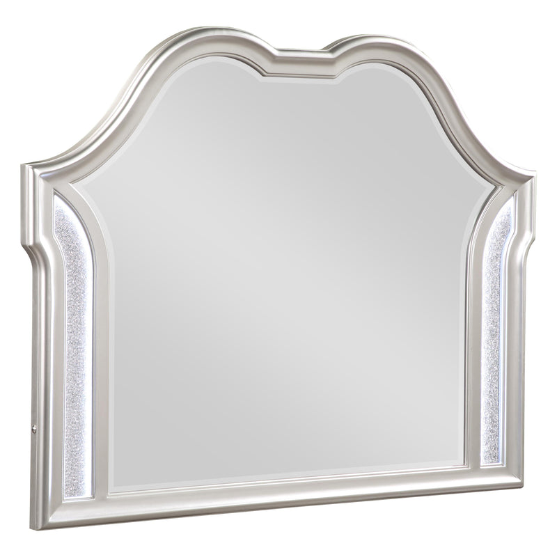 Coaster Furniture Evangeline 223394 Camel Top Dresser Mirror - Silver Oak IMAGE 1