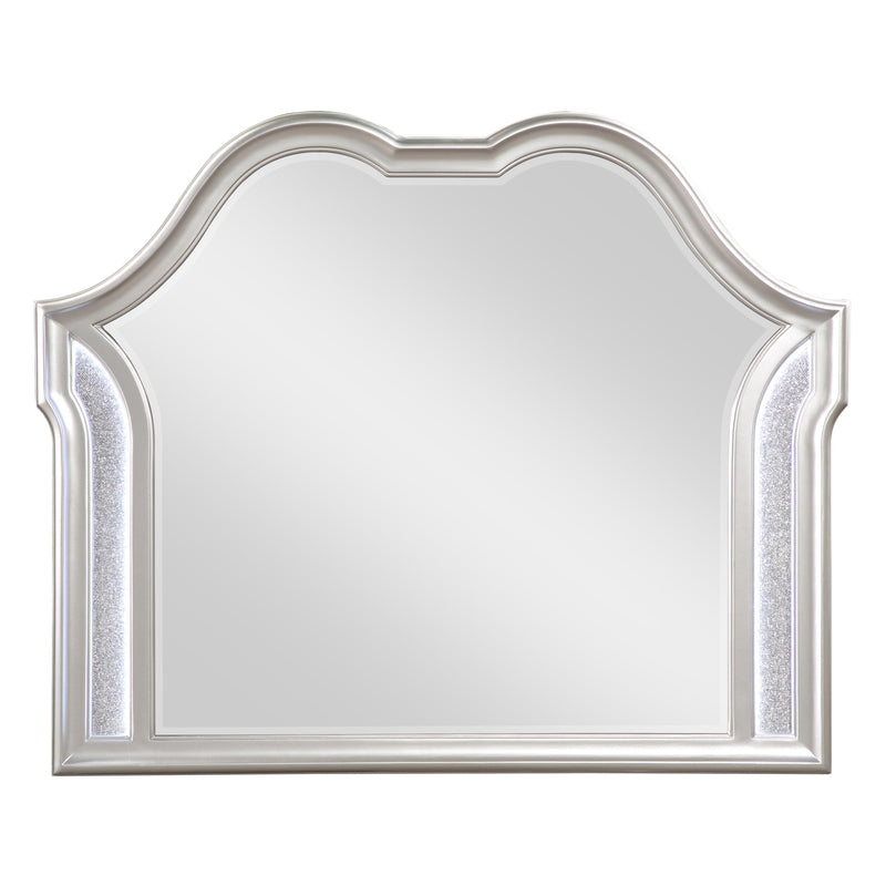 Coaster Furniture Evangeline 223394 Camel Top Dresser Mirror - Silver Oak IMAGE 3