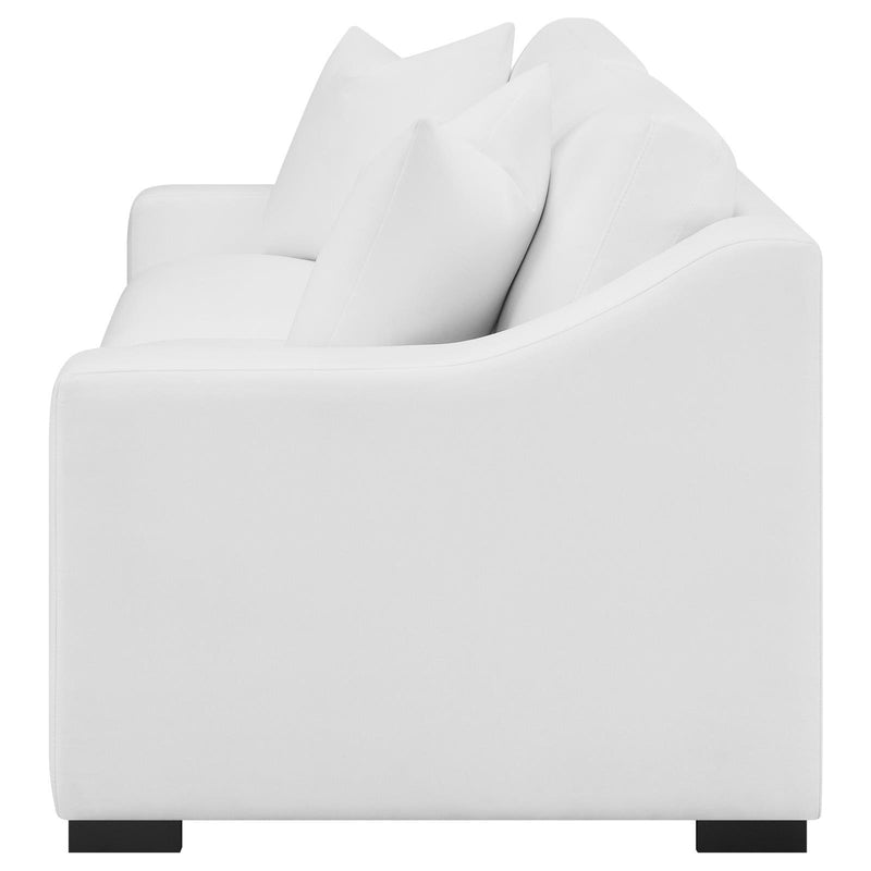 Coaster Furniture Ashlyn 509891 Upholstered Sloped Arms Sofa - White IMAGE 3