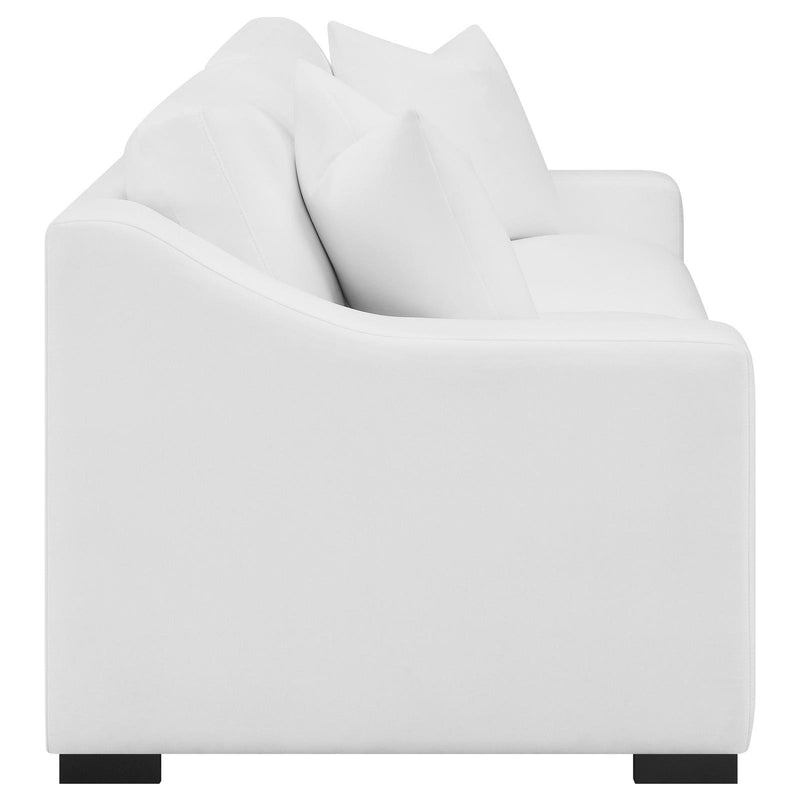 Coaster Furniture Ashlyn 509891 Upholstered Sloped Arms Sofa - White IMAGE 6