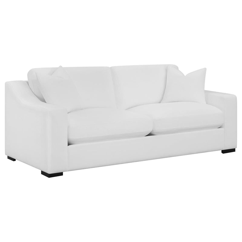 Coaster Furniture Ashlyn 509891 Upholstered Sloped Arms Sofa - White IMAGE 7