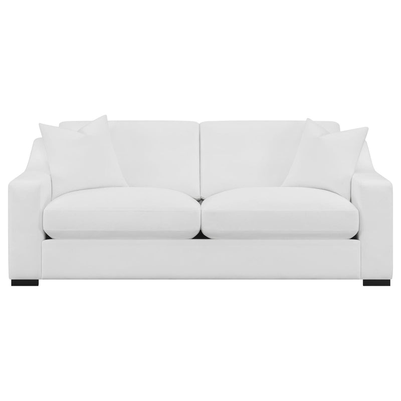 Coaster Furniture Ashlyn 509891 Upholstered Sloped Arms Sofa - White IMAGE 8