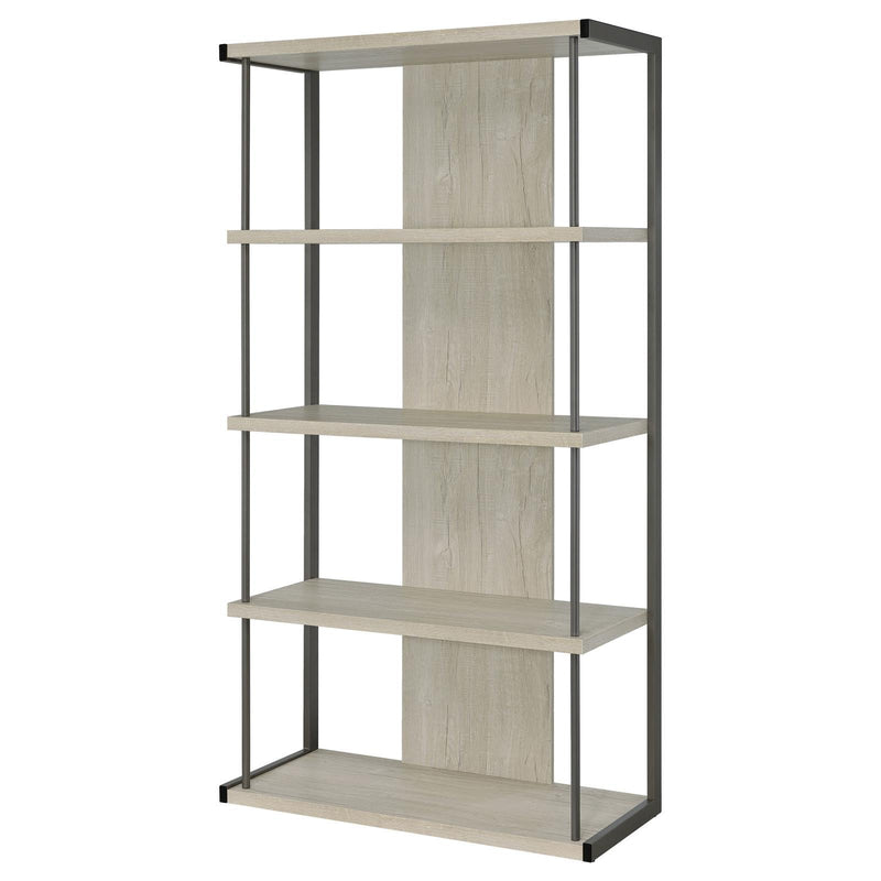 Coaster Furniture Loomis 805884 4-shelf Bookcase - Whitewashed Grey IMAGE 4