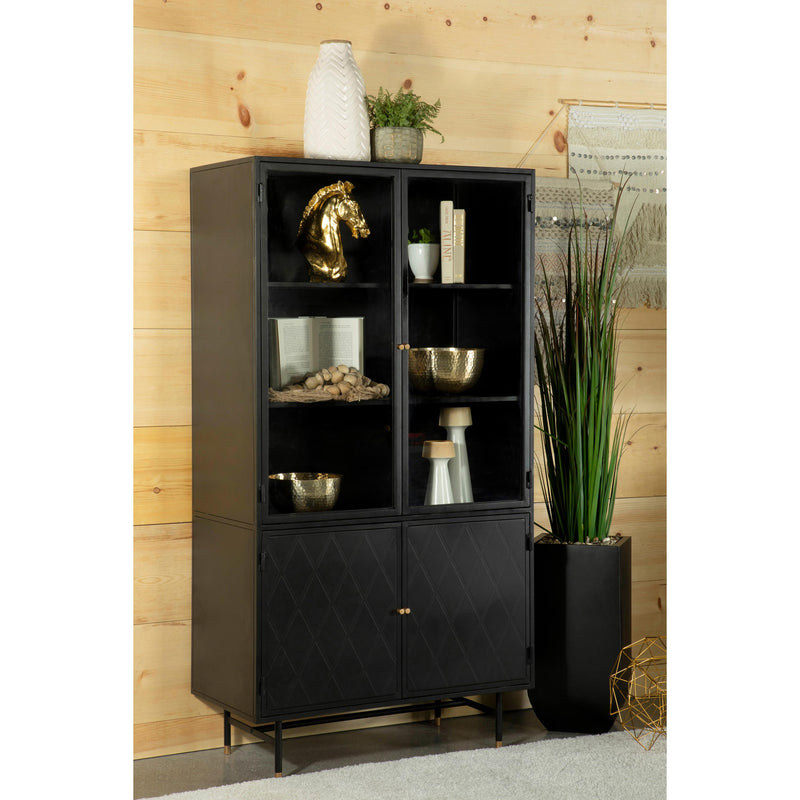 Coaster Furniture Santiago 951134 Rectangular 4-Door Cabinet - Matte Black IMAGE 2