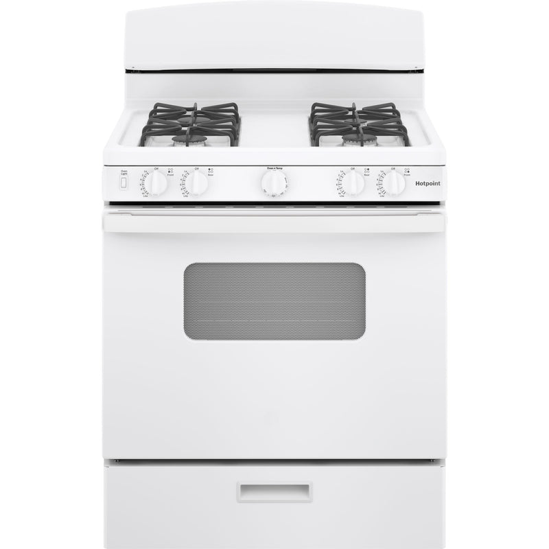 Hotpoint 30-inch Freestanding Gas Range RGBS330DRWW IMAGE 1